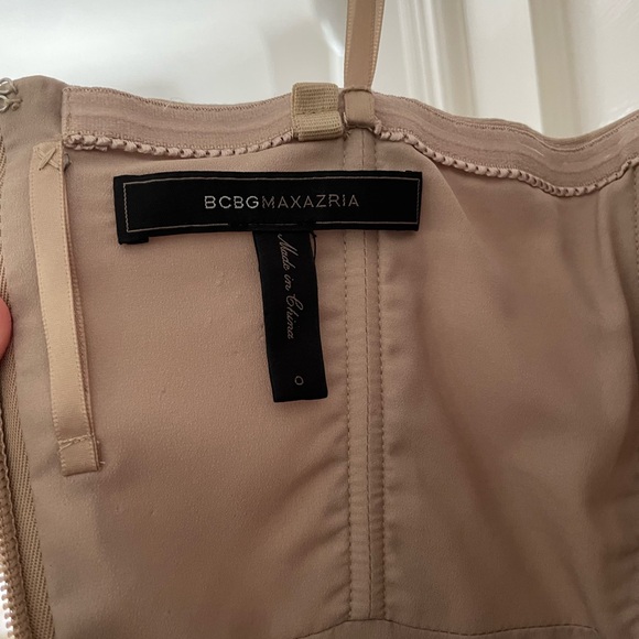 BCBGMaxAzria Angel Strapless Bustier Dress in Pumice - Picture 6 of 8